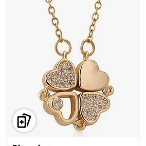 Magnetic Heart clover Pendant Necklace
